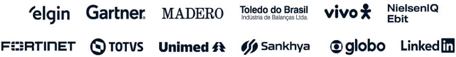 Logos de empresas clientes da Econodata